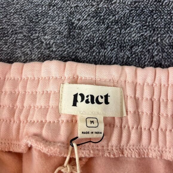 Pact Courtside Fleece Split Ankle Wide Leg Sweatpants Blush Posey Women's M NWT - Picture 5 of 10